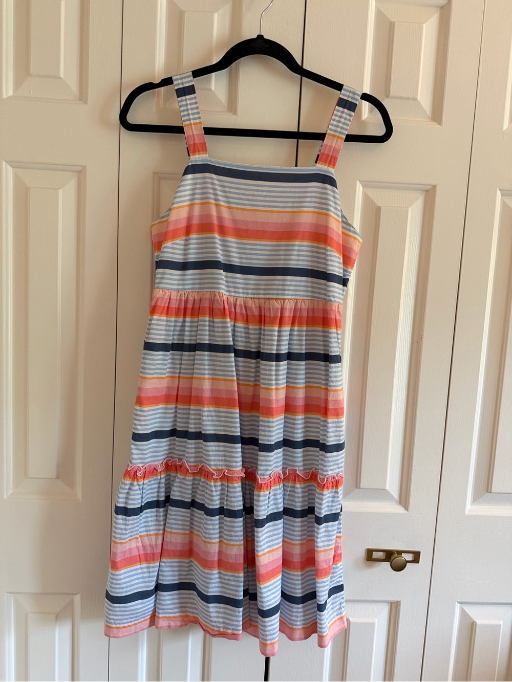 Southern Tide Striped Summer Sundress in Coral and Navy